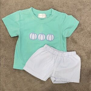 Cecil & Lou Kids Matching Set - Green and White
